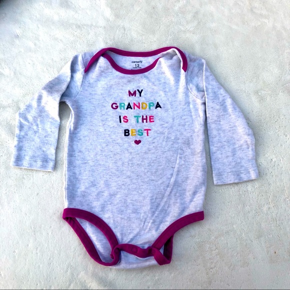 Carter’s My Grandpa is the Best Long Sleeve Onesie - Picture 2 of 5
